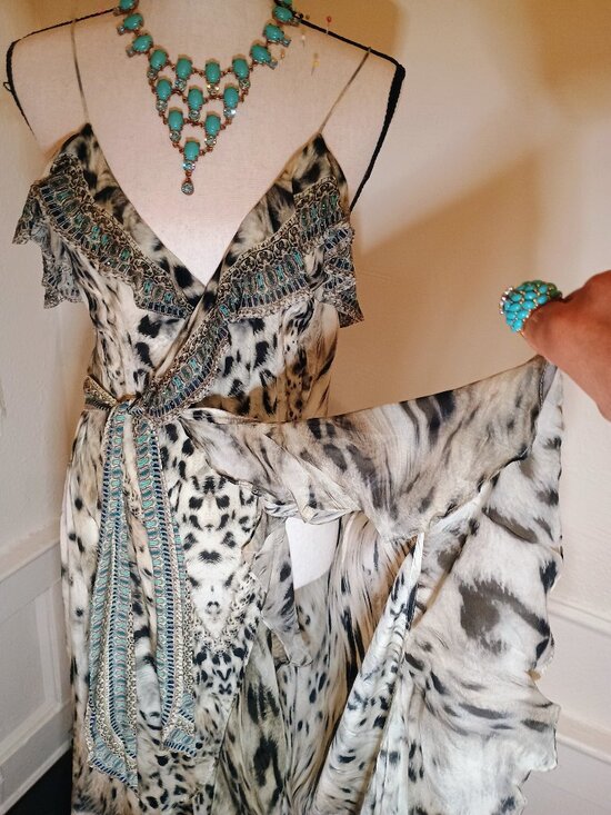 Camilla Dresses & Skirts - Camilla Snow Whispers silk dress wrap S BEAUTIFUL!